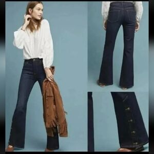 Pilcro And The Letterpress By Anthropologie High Rise Bootcut Denim Jeans 26
